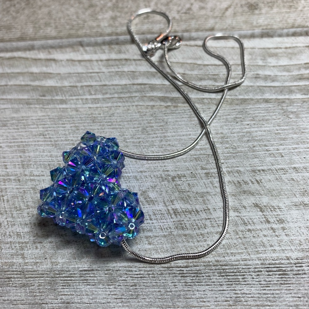 Handmade Swarovski Light Sapphire 2X Shimmer